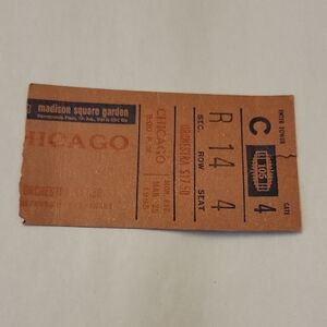 Vintage Madison Square Garden Ticket Stub